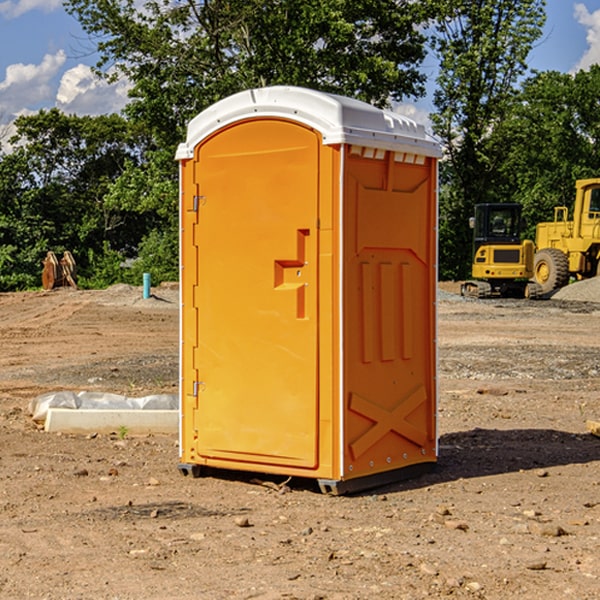 how often are the portable restrooms cleaned and serviced during a rental period in Rocky Ford GA